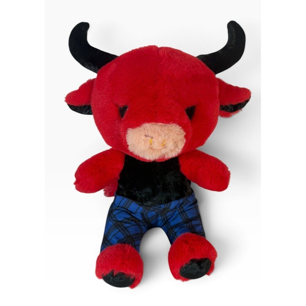 Way To Celebrate Valentine's Day Christmas Bull Heartbreaker Red Plush 13”